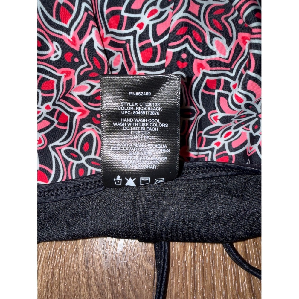 Catalina Womens Pink Black Geometric One Piece Swimsuit Size M 8-10 CTL36133 - Picture 6 of 6